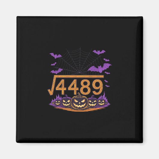 67 Meme Square Root 4489 Slang Math Halloween Cost Magneet (Voorkant)