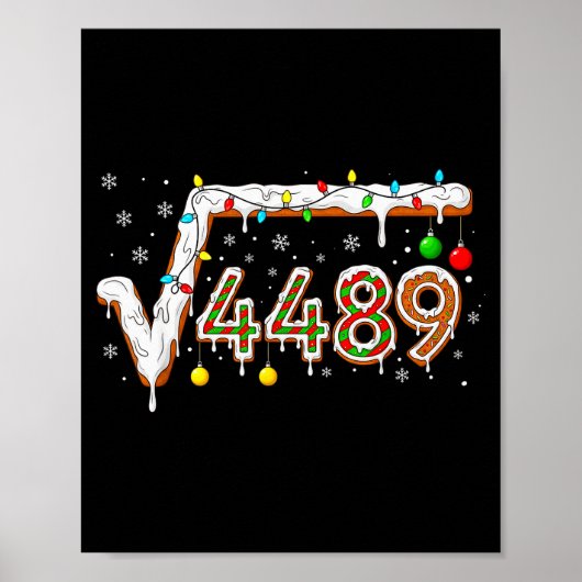 67 Meme Square Root 4489 Slang Math Teacher Funny Poster (Voorkant)