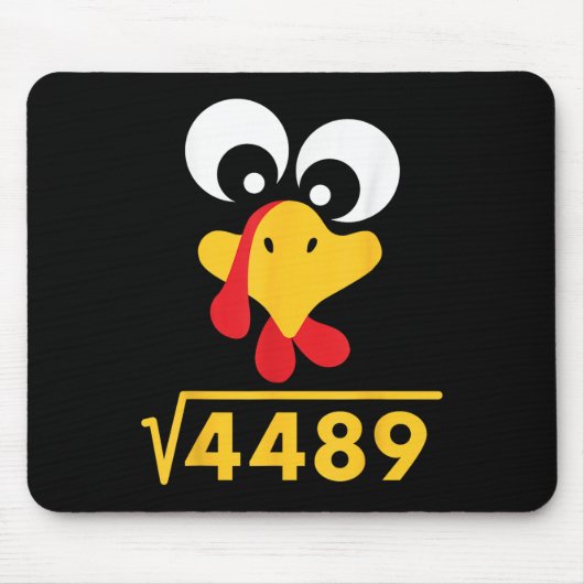 67 Meme Square Root 4489 Turkey Thanksgiving Math  Muismat (Voorkant)