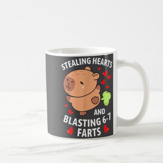 67 Meme Stealing Hearts Valentine's Day Capybara K Koffiemok (Rechts)