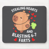 67 Meme Stealing Hearts Valentine's Day Capybara K Muismat (Voorkant)