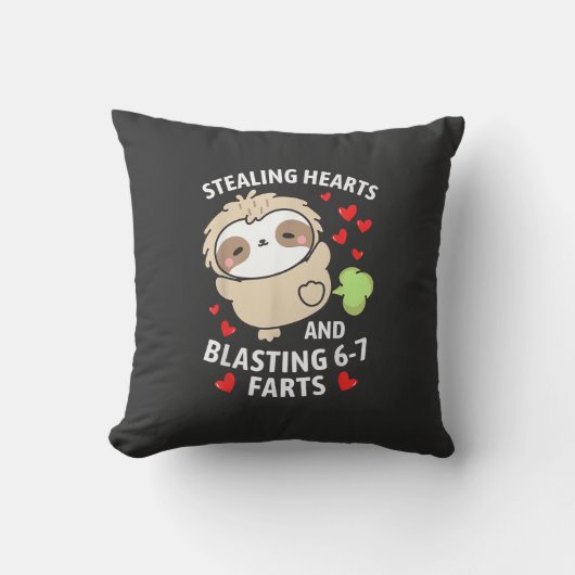 67 Meme Steelt Hartjes Valentijnsdag Luiaard Kinde Kussen (Voorkant)