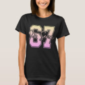 67 Meme T-Shirt - Funny Viral Number Graphic  (Voorkant)