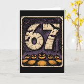 67 Meme T-shirt  Kaart (Gele Bloem)