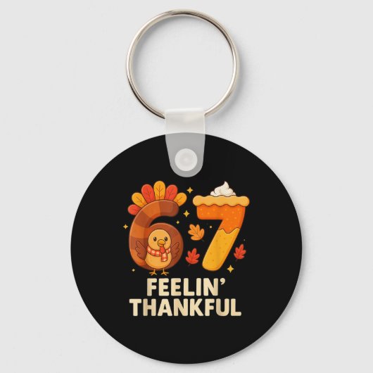 67 Meme Thanksgiving Kerstmis Turkije Dag Grappige Sleutelhanger (Voorkant)