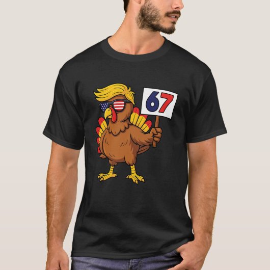 67 Meme Thanksgiving Turkey Day Six Seven Funny Tr T-shirt (Voorkant)