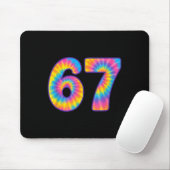 67 Meme Tie Dye Retro Six Seven Muismat (Met muis)
