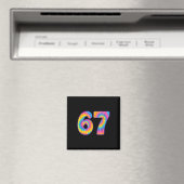 67 Meme Tie Dye Retro Zes Zeven Magneet (Insitu (Vaatwasser))