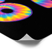 67 Meme Tie Dye Retro Zes Zeven Poster (Hoek)