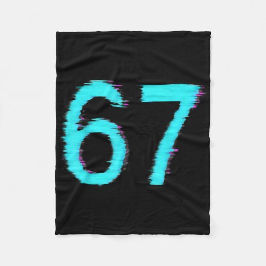 67 Meme Trending Gen Z Alpha Zes Zeven 6 7 Fleece Deken (Voorkant)