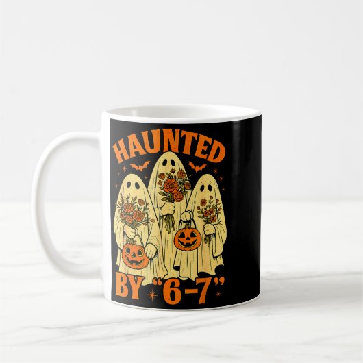 67 Meme Trendy Ghost Halloween Funny Six Seven Gen Koffiemok (Links)
