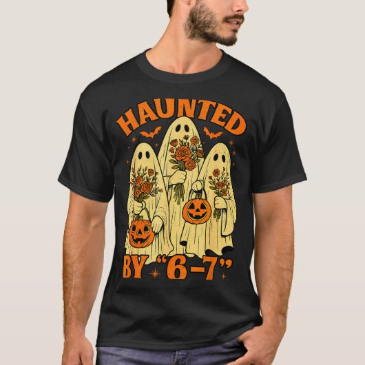 67 Meme Trendy Ghost Halloween Funny Six Seven Gen T-shirt (Voorkant)