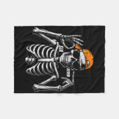 67 Meme Trendy Skelet Halloween Grappig Six Seven Fleece Deken (Voorkant (Horizontaal))