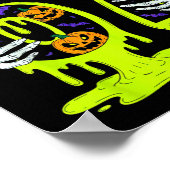 67 Meme Trendy Skelet Halloween Grappig Six Seven  Poster (Hoek)