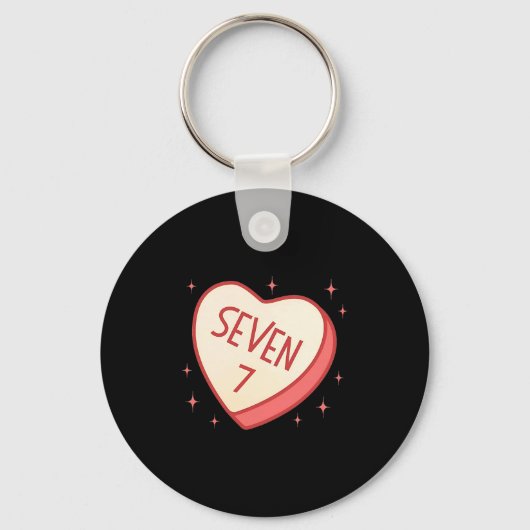 67 Meme Valentijnsdag Candy Hart Zes Zeven Match Sleutelhanger (Voorkant)