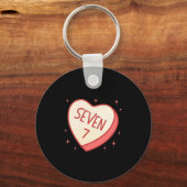 67 Meme Valentijnsdag Candy Hart Zes Zeven Match Sleutelhanger (Voorkant)