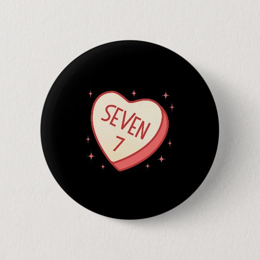 67 Meme Valentines Day Candy Heart Six Seven Match Ronde Button 5,7 Cm (Voorkant)