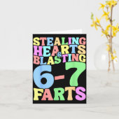 67 Meme Valentine's Day Six Seven 6-7 Funny Steali Kaart (Gele Bloem)