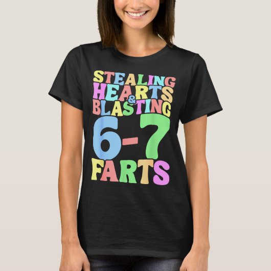 67 Meme Valentine's Day Six Seven 6-7 Funny Steali T-shirt (Voorkant)