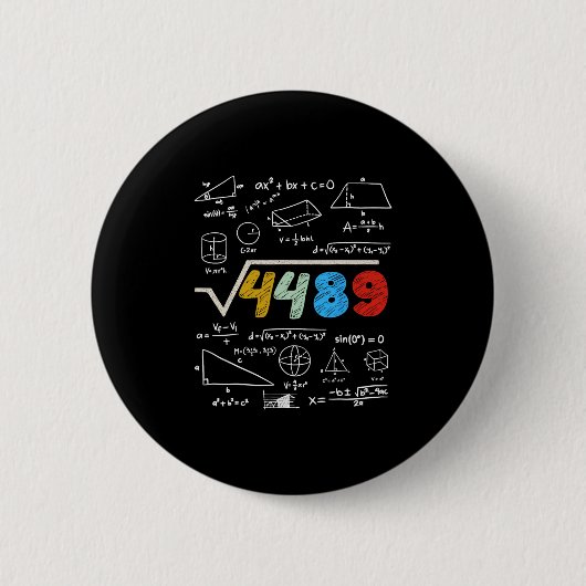 67 Meme Vierkantswortel 4489 Doe De Wiskunde Grapp Ronde Button 5,7 Cm (Voorkant)