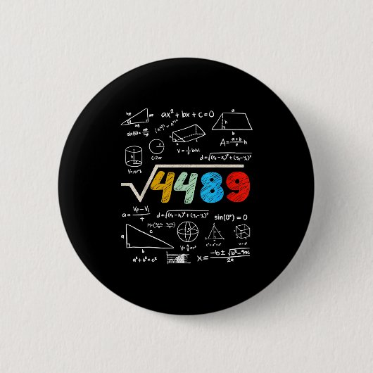 67 Meme Vierkantswortel 4489 Doe De Wiskunde Leuk Ronde Button 5,7 Cm (Voorkant)