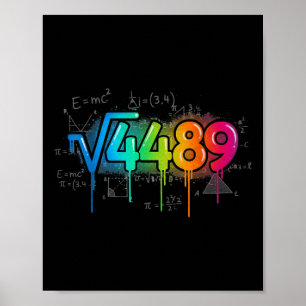67 Meme Vierkantswortel 4489 Drip Zes Zeven Wiskun Poster
