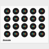 67 Meme Vierkantswortel 4489 Drip Zes Zeven Wiskun Ronde Sticker (Vel)