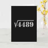 67 Meme Vierkantswortel 4489 Slang Math 6 7 Retro Kaart (Gele Bloem)