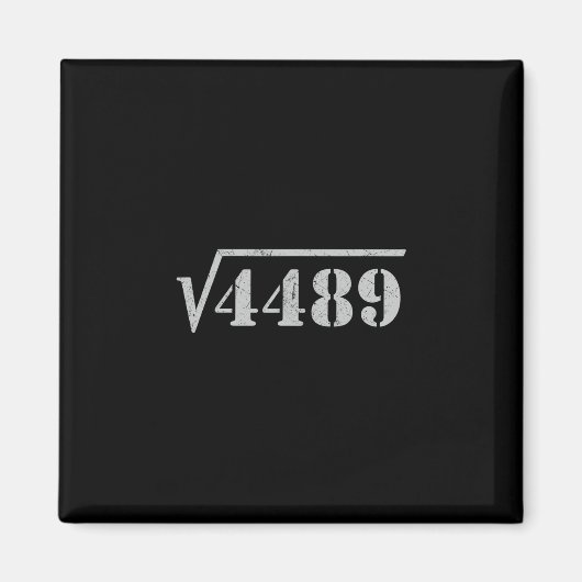 67 Meme Vierkantswortel 4489 Slang Math 6 7 Retro  Magneet (Voorkant)