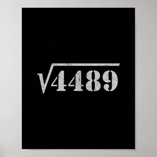 67 Meme Vierkantswortel 4489 Slang Math 6 7 Retro Poster (Voorkant)