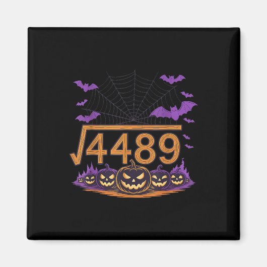 67 Meme Vierkantswortel 4489 Slang Math Halloween Magneet (Voorkant)