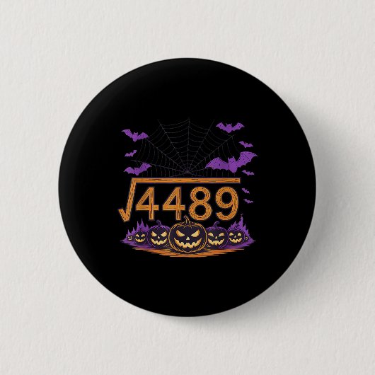 67 Meme Vierkantswortel 4489 Slang Wiskunde Hallow Ronde Button 5,7 Cm (Voorkant)