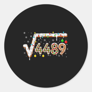 67 Meme Vierkantswortel 4489 Slang Wiskundeleraar  Ronde Sticker