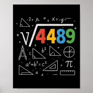 67 Meme Vierkantswortel 4489 Slang Zes Zeven Wisku Poster