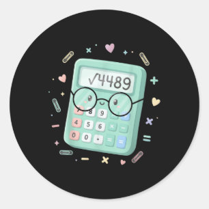 67 Meme Vierkantswortel 4489 Slang Zes Zeven Wisku Ronde Sticker