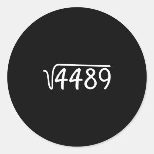 67 Meme Vierkantswortel 4489 Tiener Zes Zeven Slan Ronde Sticker