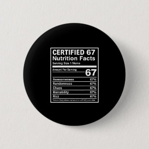 67 Meme voedingsfeiten Grappig - Six Seven Gen Alp Ronde Button 5,7 Cm