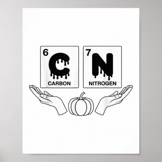 67 Meme Wetenschap Scheikunde Grappige Pompoen Kun Poster (Voorkant)