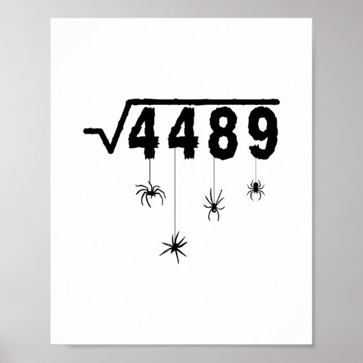 67 Meme Wiskunde Docent 6 7 Halloween Spinnen Vier Poster (Voorkant)