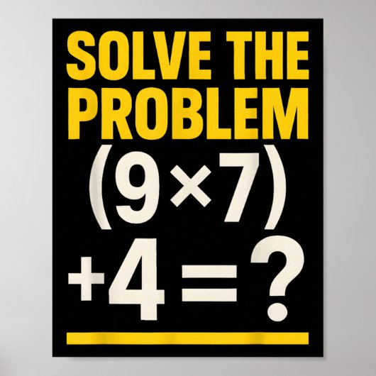67 Meme Wiskunde Docent Grappige School 6-7 Brain  Poster (Voorkant)