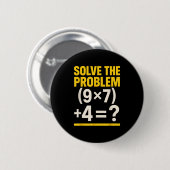 67 Meme Wiskunde Docent Grappige School 6-7 Brain Ronde Button 5,7 Cm (Voorkant /achterkant)