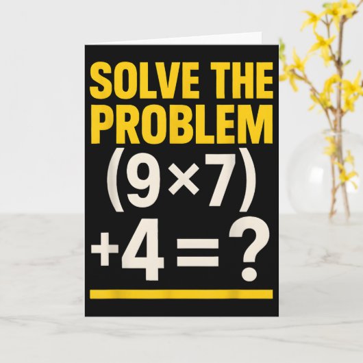 67 Meme Wiskunde Leraar Grappig School 6-7 Brain R Kaart (Gele Bloem)