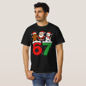 67 Meme Xmas Six Seven Santa Snowman Christmas T-shirt (Voorkant volledig)