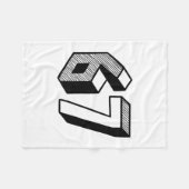67 Meme Zes Zeven 6-7 Grappige Internetgrap Grappi Fleece Deken (Voorkant (Horizontaal))