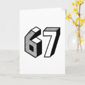 67 Meme Zes Zeven 6-7 Grappige Internetgrap Grappi Kaart (Gele Bloem)