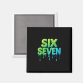 67 Meme Zes Zeven 6-7 Grappige Internetgrap Grappi Magneet (Voorkant / Achterkant)