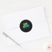 67 Meme Zes Zeven 6-7 Grappige Internetgrap Grappi Ronde Sticker (Envelop)