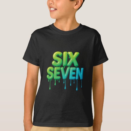 67 Meme Zes Zeven 6-7 Grappige Internetgrap Grappi T-shirt (Voorkant)