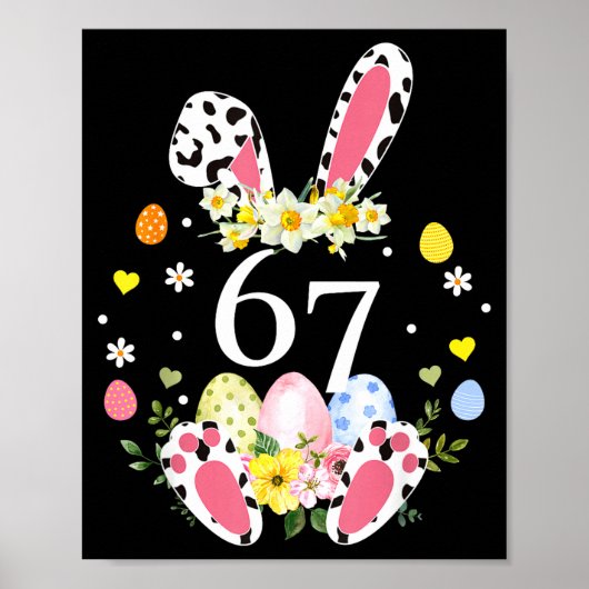 67 Meme Zes Zeven 6 7 Konijn Luipaard Kinderen Gra Poster (Voorkant)