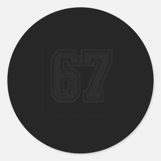 67 Meme Zes Zeven 6 7 Meme Design 6 7 Ronde Sticker (Voorkant)